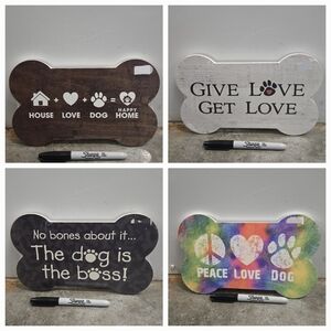 Wooden Bone shaped sign- each
